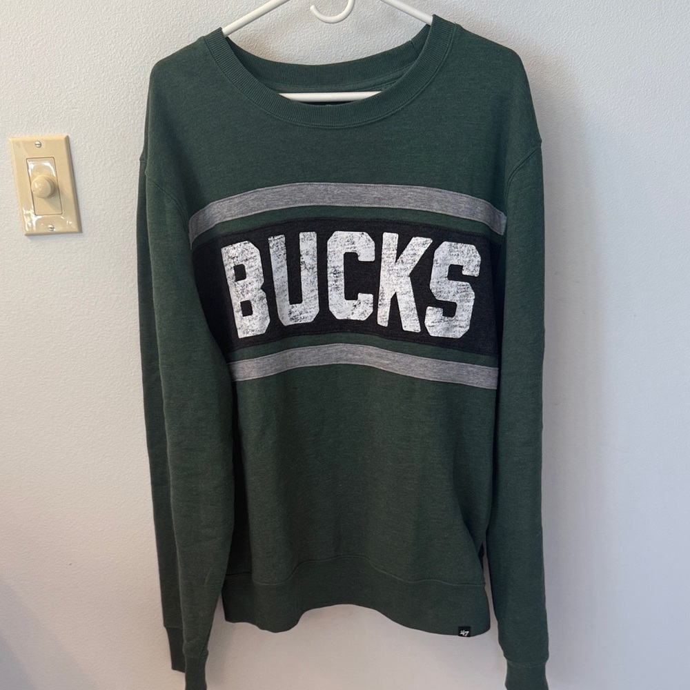 47 Brand Milwaukee BUCKS Crewneck Sweatshirt